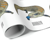 Papier Cadeau Caricature en bleu (Coin rond)