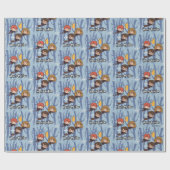 Papier Cadeau Caricature Harry, Ron, & Hermione Voler Dans Woods (Plat)