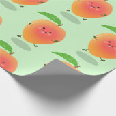 Papier Cadeau Caricature jaune mangue mignonne (Coin)