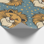 Papier Cadeau Caricature mignonne Lions dessin motif (Coin)