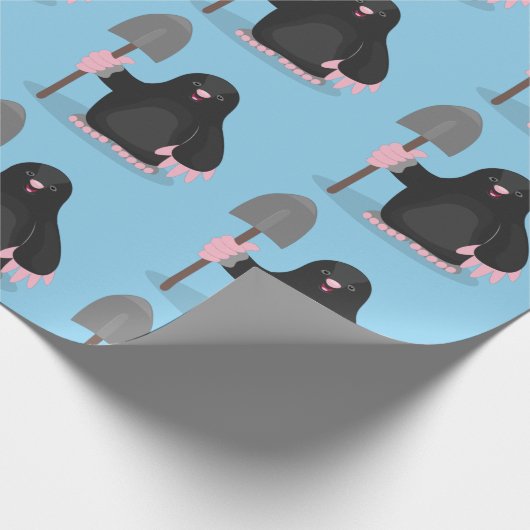 Papier Cadeau Caricature mole joyeux (Coin)