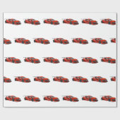 Papier Cadeau Caricature pour voiture rapide| Course extrême|Cho (Plat)