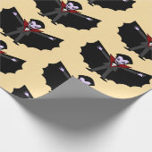 Papier Cadeau Caricature ridicule éffrayante Dracula Vampire (Coin)