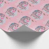 Papier Cadeau Caricature rose Zebracorn (Coin)