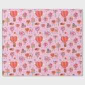 Papier Cadeau Caricatures Retro Super Valentine (Plat)