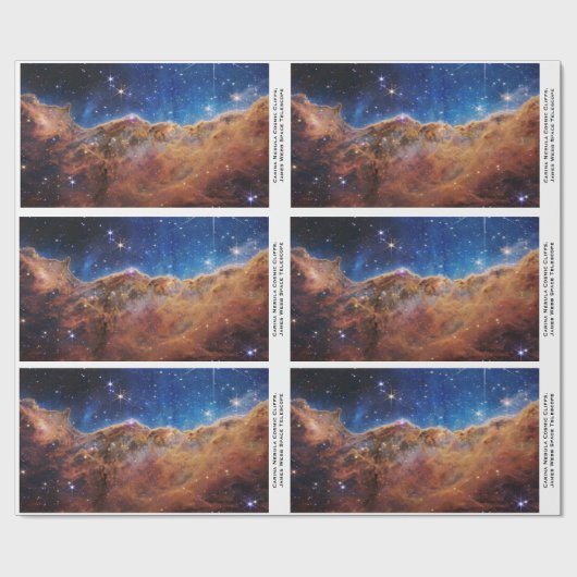 Papier Cadeau Carina Nebula Falaises cosmiques James Webb Hi-Res (Plat)