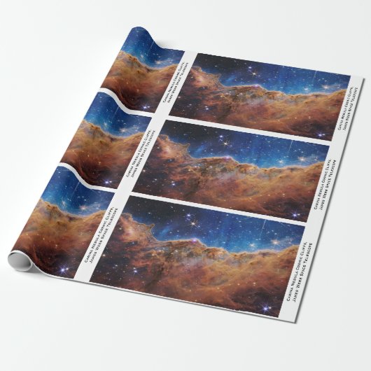 Papier Cadeau Carina Nebula Falaises cosmiques James Webb Hi-Res (Déroulé)
