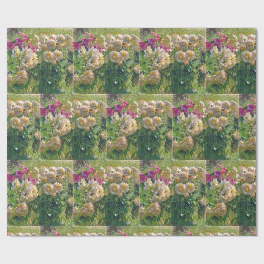 Papier Cadeau Carl Moll Vintage Dahlias (Plat)