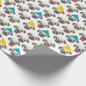 Papier Cadeau Carlin - chien mignon à Noël (Coin)