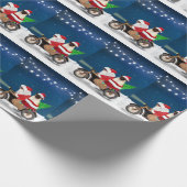 Papier Cadeau Carlin Chien Noël Père Noël (Coin)