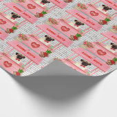 Papier Cadeau Carlin Chien Valentine's Day Kissing Booth (Coin)