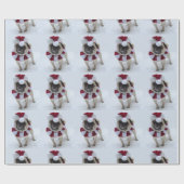 Papier Cadeau Carlin de Père Noël (Plat)