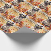 Papier Cadeau Carlin En Automne Feuilles Thanksgiving Art (Coin)