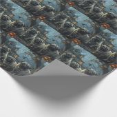 Papier Cadeau Carlin Halloween Night Doggy Délice (Coin)