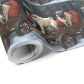 Papier Cadeau Carlin Noël Festive Saison (Coin rond)