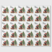 Papier Cadeau Carlin Noël Thème (Plat)