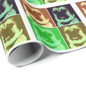 Papier Cadeau Carlin Pop Art (Coin rond)