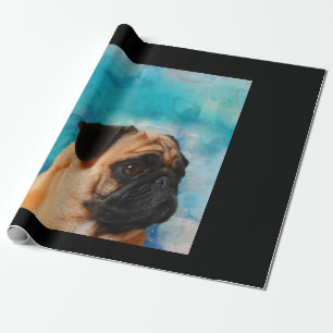 Papier Cadeau Carlin Portrait Joli Carlin Face Carlin Lover