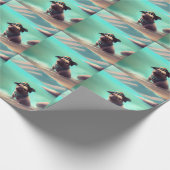 Papier Cadeau Carlin profitant de la peinture sur plage (Coin)