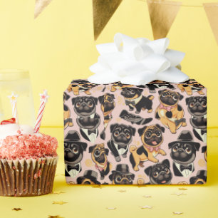 Papier Cadeau Carlin sans couture Retro