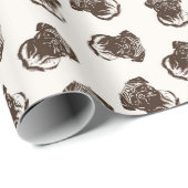 Papier Cadeau Carlins de la faune (Coin rond)