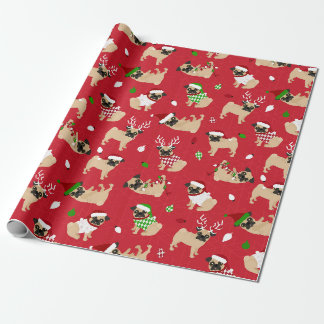 Papier Cadeau Carlins de Noël