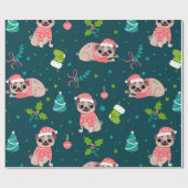 Papier Cadeau Carlins de Noël (Plat)