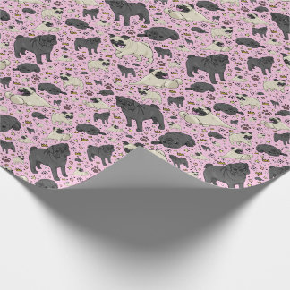 Papier Cadeau Carlins en rose