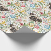 Papier Cadeau Carlins fawn mignons adorable chien (Coin)