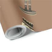 Papier Cadeau Carmel Brown Nutcracker Soldier  (Coin rond)