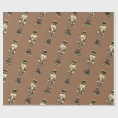 Papier Cadeau Carmel Brown Nutcracker Soldier  (Plat)