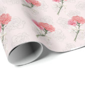 Papier Cadeau Carnation du ruban (Coin rond)