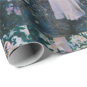 Papier Cadeau Carnation Lily Lily Rose John Singer Sargent Art (Coin rond)