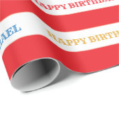 Papier Cadeau Carnaval de cirque papier d'enveloppement fête d'a (Coin rond)