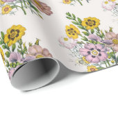 Papier Cadeau Carnaval de Fleurs (Coin rond)