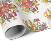 Papier Cadeau Carnaval de fleurs (Coin rond)