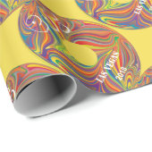 Papier Cadeau Carnaval de marguerite électrique (Coin rond)