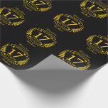 Papier Cadeau Carnelian Gemstone mariage anniversaire 17 ans<br><div class="desc">Un design pour célébrer 17 ans de mariage. Ce design a une couleur jaune (carnelienne) couleur couleur laurier sur un arrière - plan noir. Carnelian est la pierre angulaire de cette occasion. Le texte dit Carnelian 17 ans anniversaire. Un design romantique pour célébrer votre 17e année de mariage. Si vous...</div>