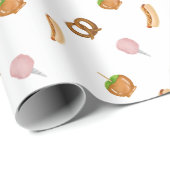 Papier Cadeau Carnival Circus State Fair Snacks Enveloppement Pa (Coin rond)