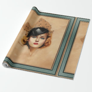 Papier Cadeau Carole Lombard Portrait par Charles Gates Sheldon