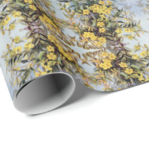 Papier Cadeau Carolina vintage Jessamine Fleurs Jaunes Floral W