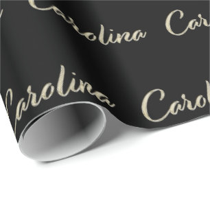 Papier Cadeau Carolina white gold Handwriting