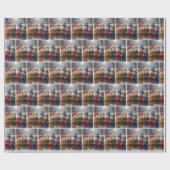 Papier Cadeau Caroling Christmas Mice In Snow (Plat)