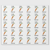 Papier Cadeau Carotte Je suis A+ Carotte drôle (Plat)