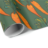 Papier Cadeau Carottes (Coin rond)