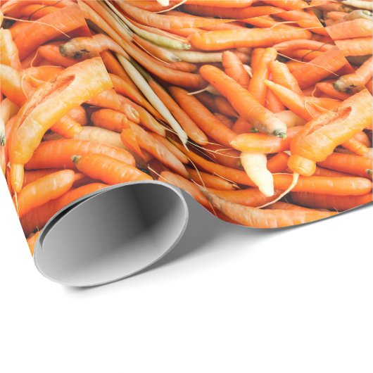Papier Cadeau Carottes (Coin rond)