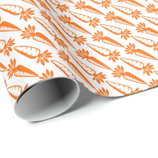 Papier Cadeau Carottes (Coin rond)