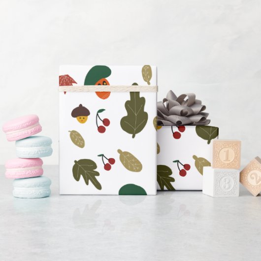 Papier Cadeau Carottes & Acorns (Baby Shower)