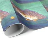 Papier Cadeau Carpe miroir (Coin rond)