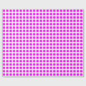 Papier Cadeau Carré 02 - Magenta en blanc (Plat)